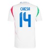 Camisola Itália Chiesa 14 Homen Equipamento 2ª Euro 2024